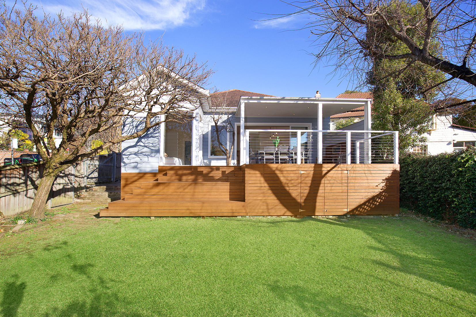 Completed residential timber deck and outdoor living project in Chatswood NSW